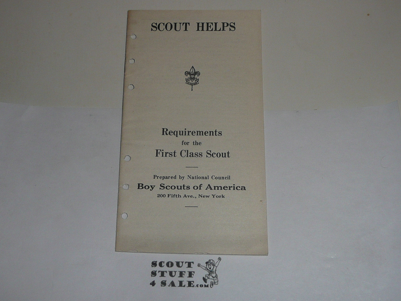 Lefax Boy Scout Fieldbook Insert, Scout Helps for First Class Scout, 1923, Official BSA