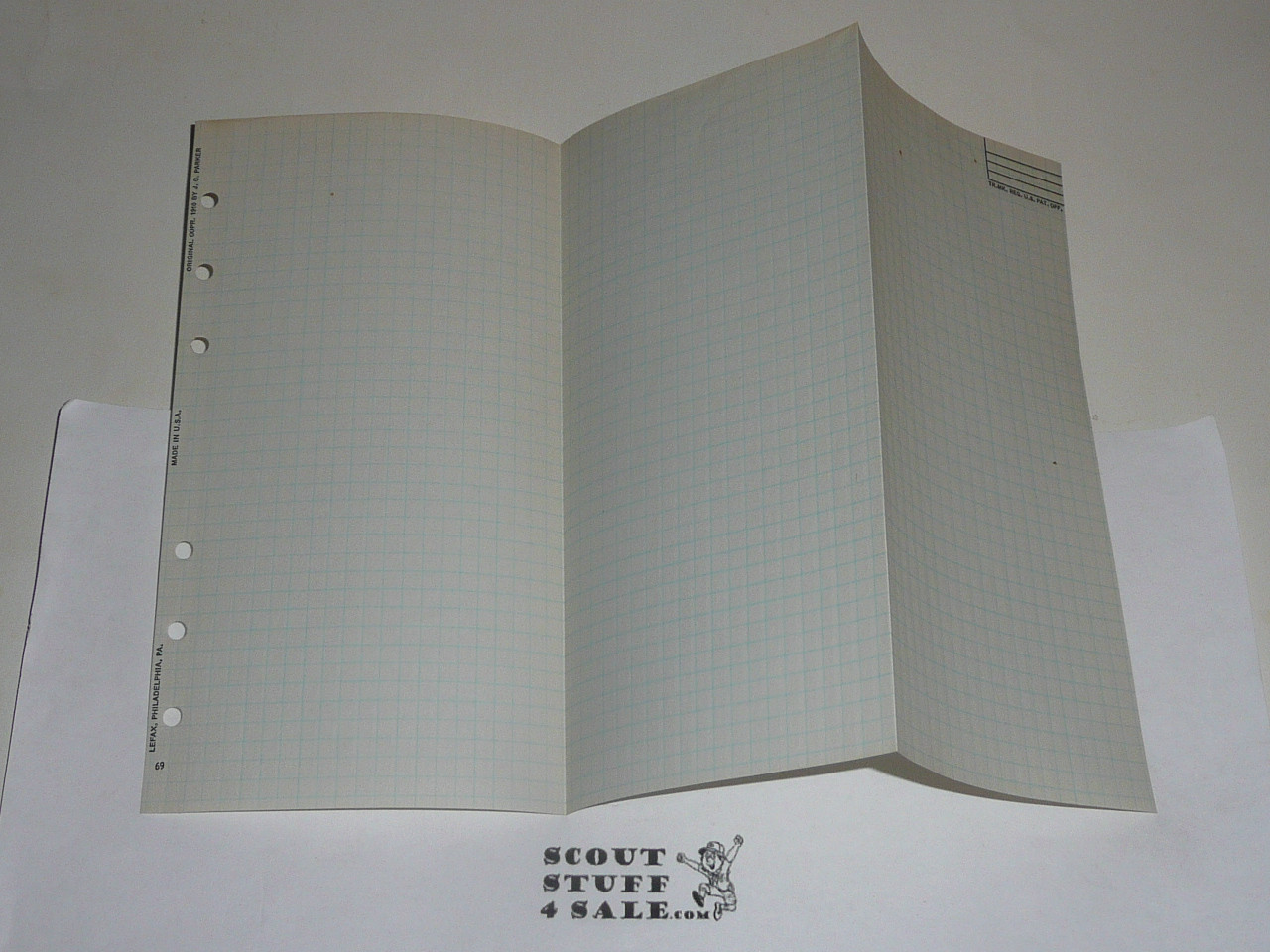 Lefax Boy Scout Fieldbook Insert, fold out graph paper