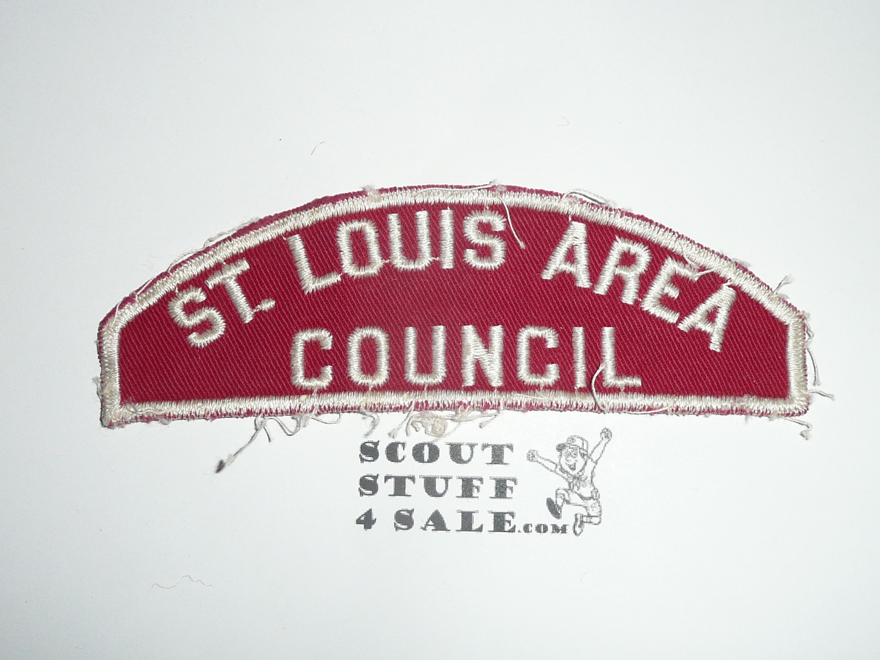 St. Louis Area Council Red/White Council Strip, Used - Scout