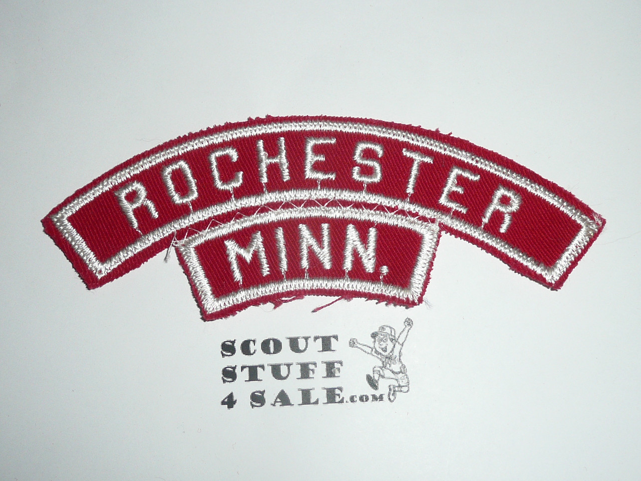 ROCHESTER Red and White Community Strip with MINN State Strip sewn to it