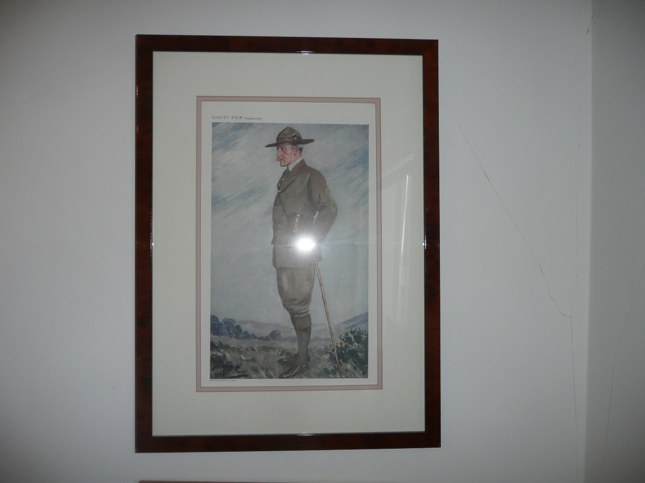 vanity fair picture of Baden Powell, Professionaly framed archival matted, 15 wide by 20. 5 tall