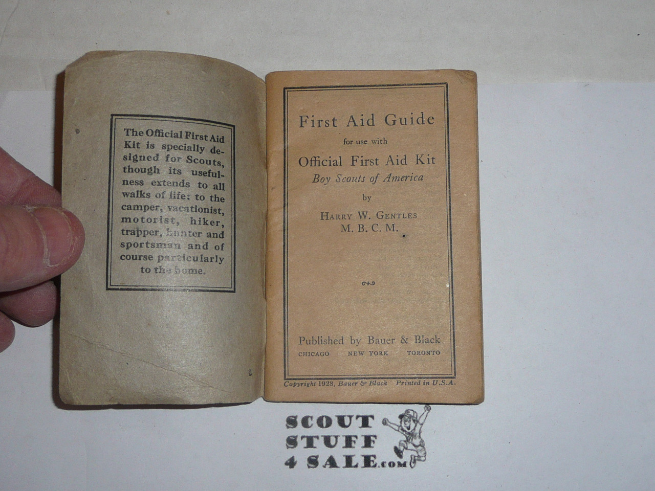 official first aid guide book, 1928