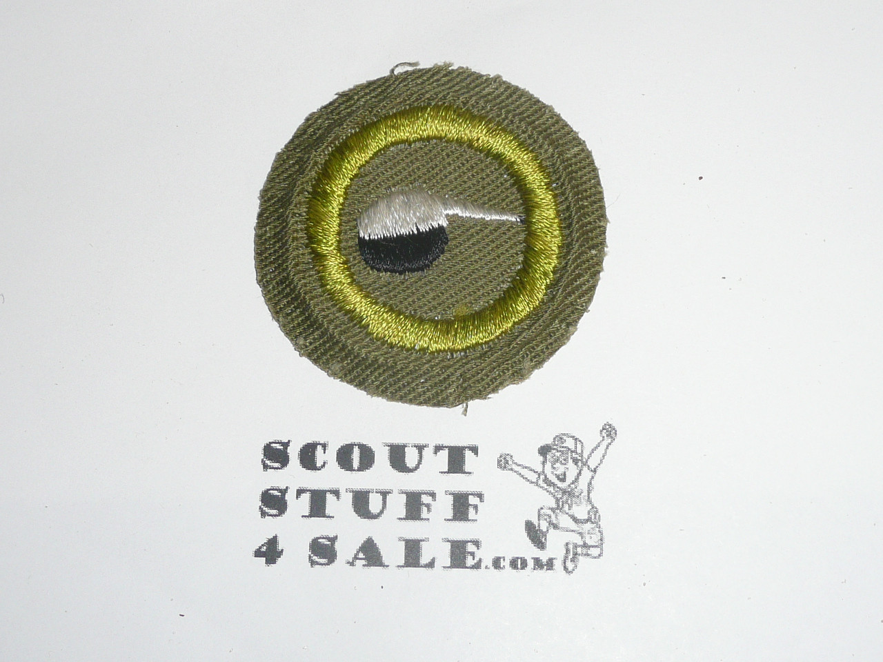 Chemistry - Type E - Khaki Crimped Merit Badge (1947-1960)