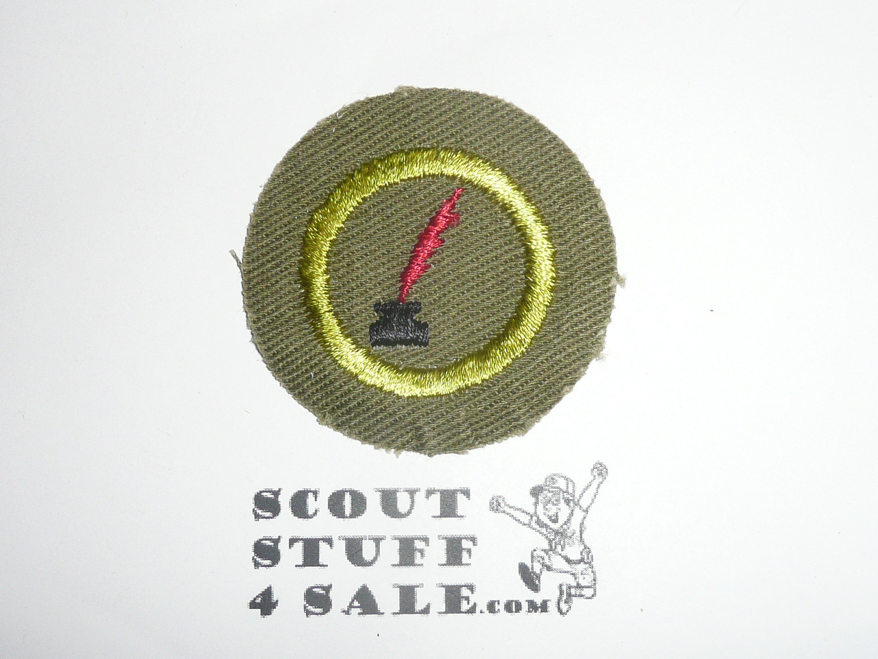 Journalism - Type E - Khaki Crimped Merit Badge (1947-1960)