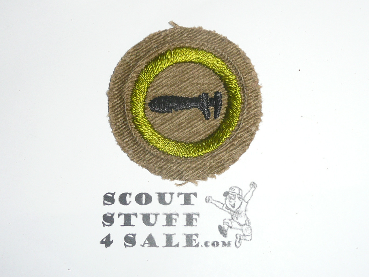 Machinery - Type C - Tan Crimped Merit Badge (1936-1946)