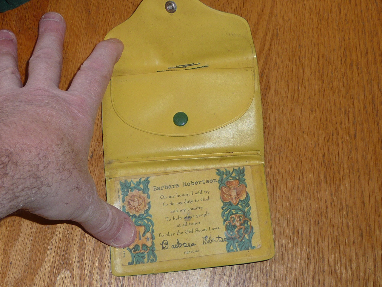 1940s Girl Scout Identification holder and membership card