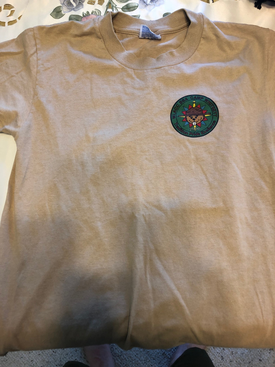 2000 Camp Whitsett Tee Shirt, Mens Small, Lite Use
