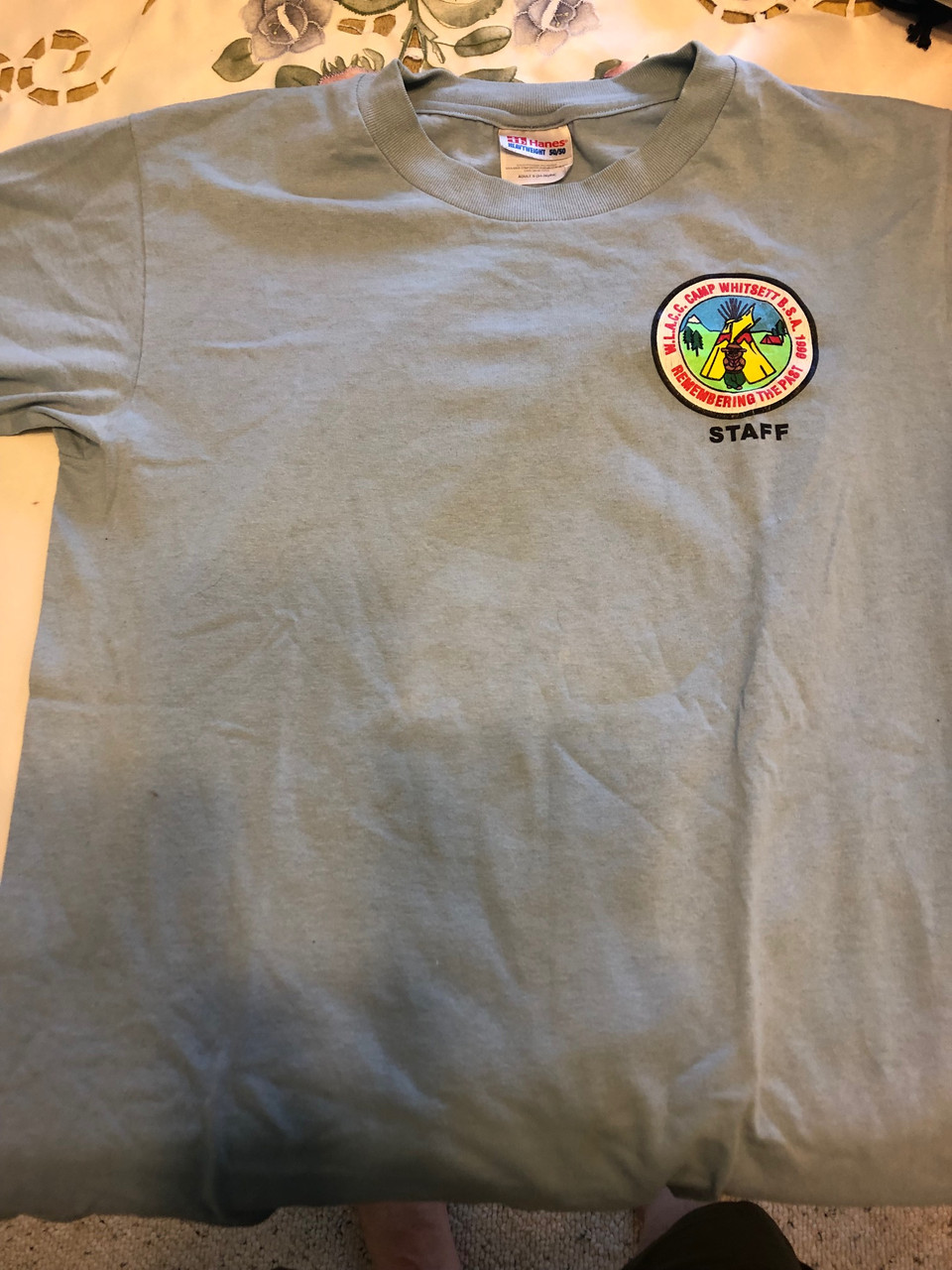 1999 Camp Whitsett STAFF Tee Shirt, Mens Small, Lite Use