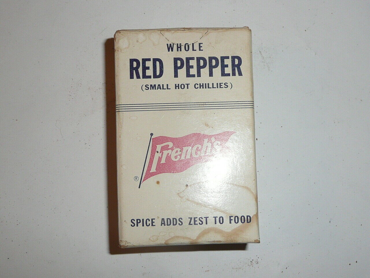 Vintage Spice French's Whole Red Pepper Spice tin (cardboard)
