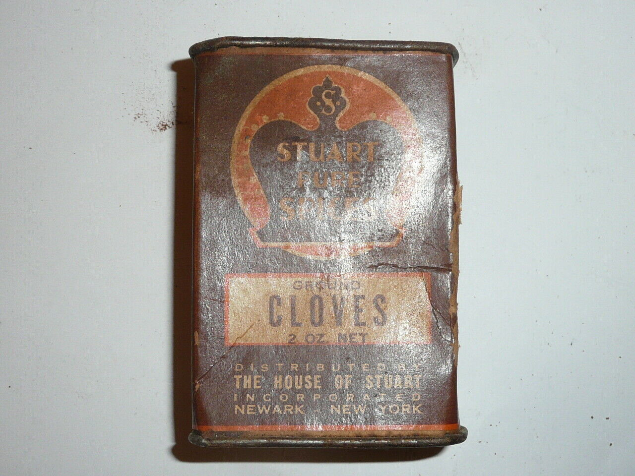 Vintage Spice Stuart Pur Spices Ground Cloves Spice tin (cardboard)