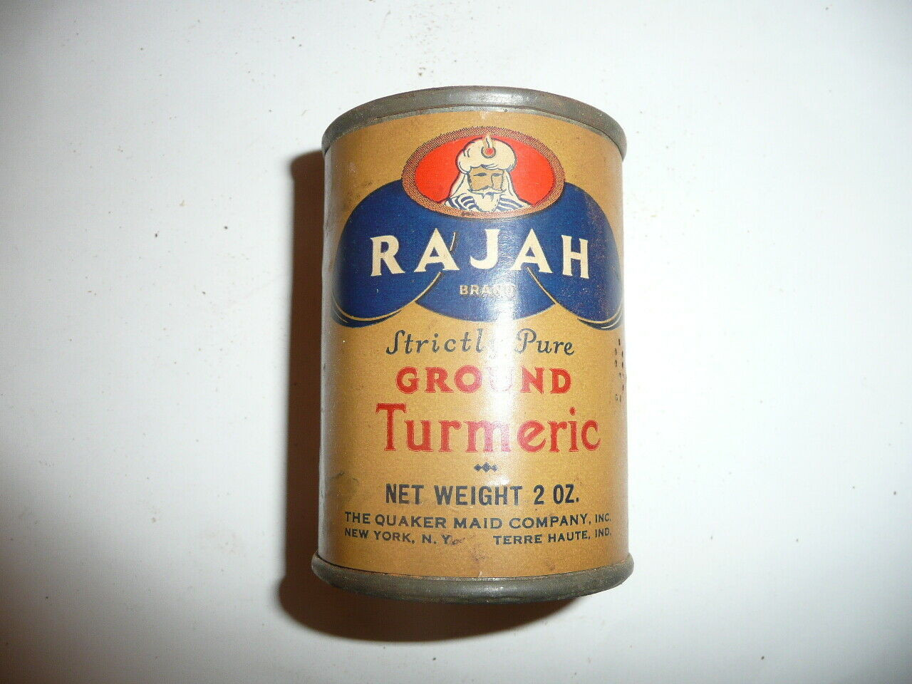 Vintage Spice Rajah Brand Ground Turmeric Spice tin