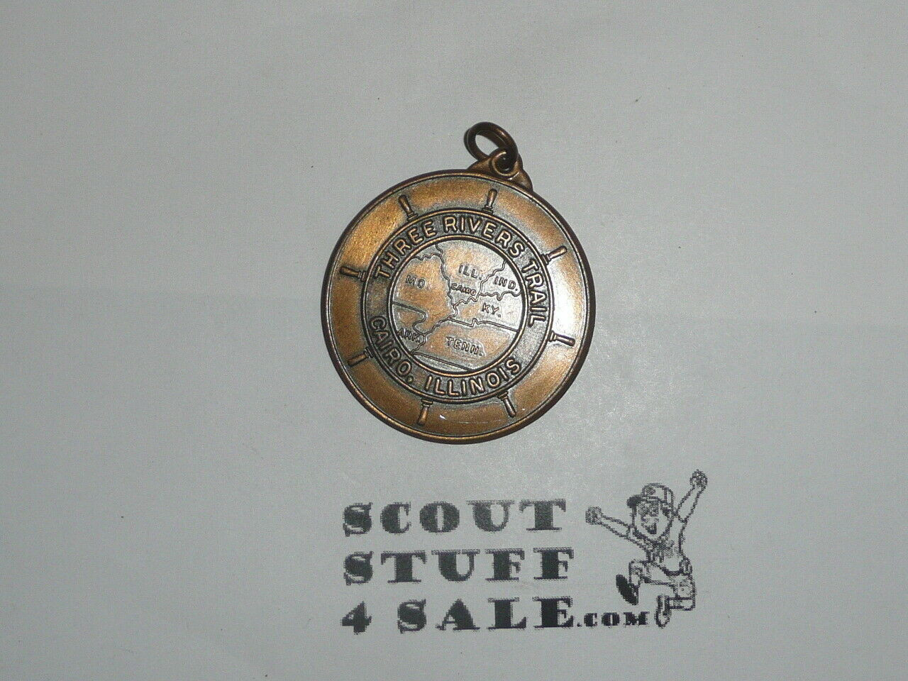 Three Rivers Trail Medal, ILL, Pendant only