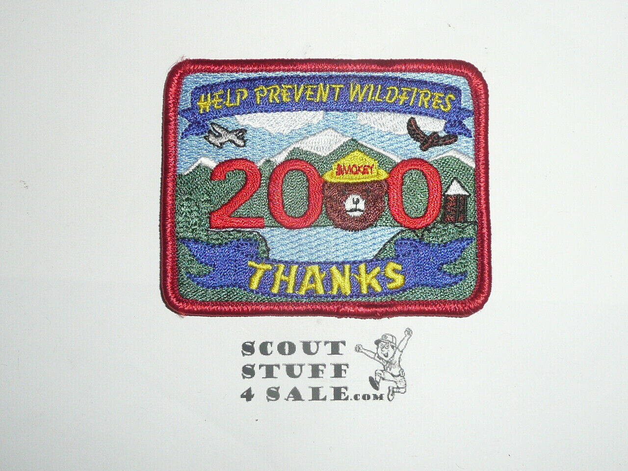 Vintage Help Prevent Wildfires Smokey the Bear 2000 Travel Souvenir Patch