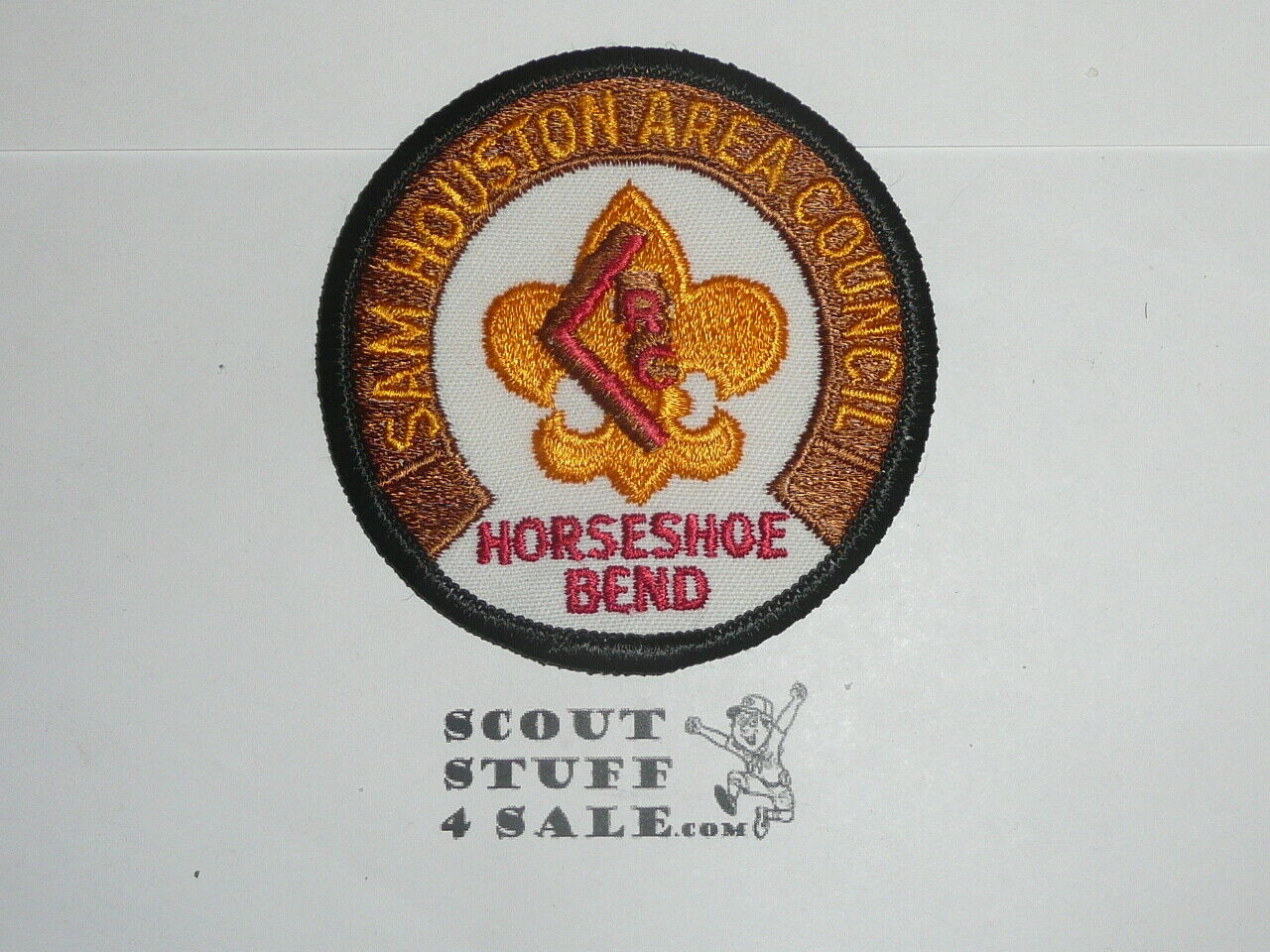 Horseshoe Bend Camp Patch, white bdr, Sam Houston Area Council