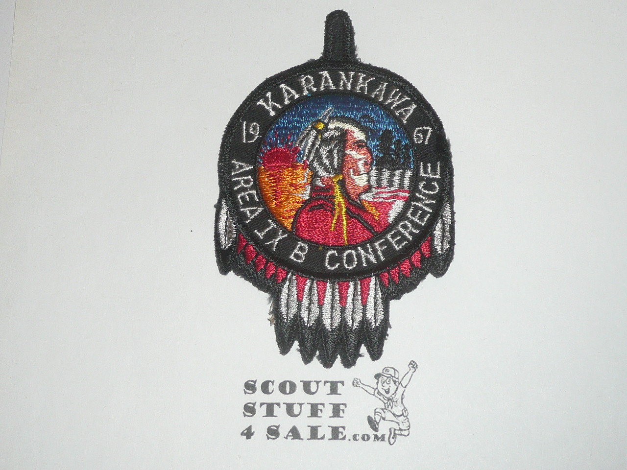 Order of the Arrow Area IX-B (9B) 1967 Conference Patch, Camp Karankawa, Lodge #113 Host
