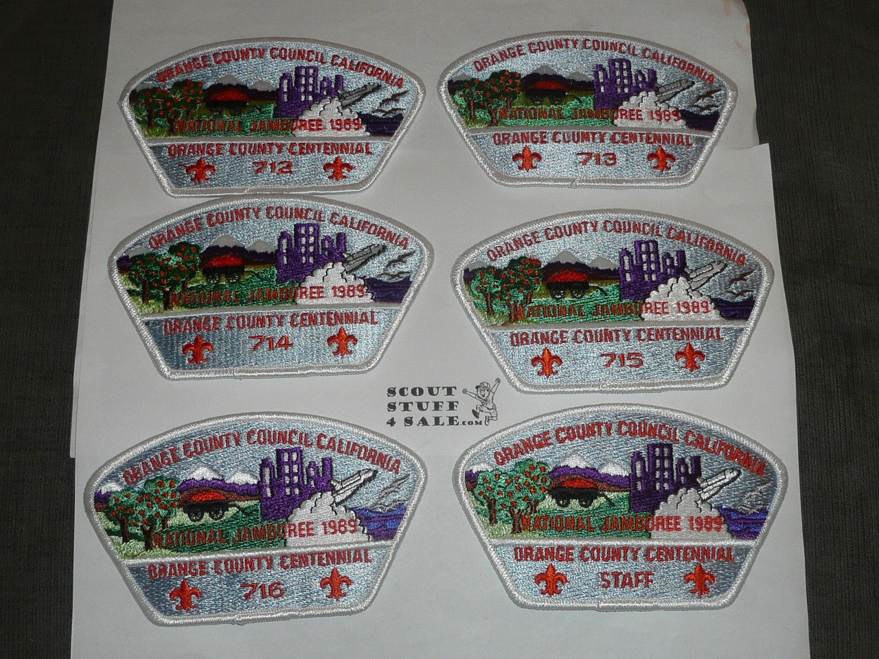 1989 National Jamboree JSP - Orange County Council, set of 6 JSP's