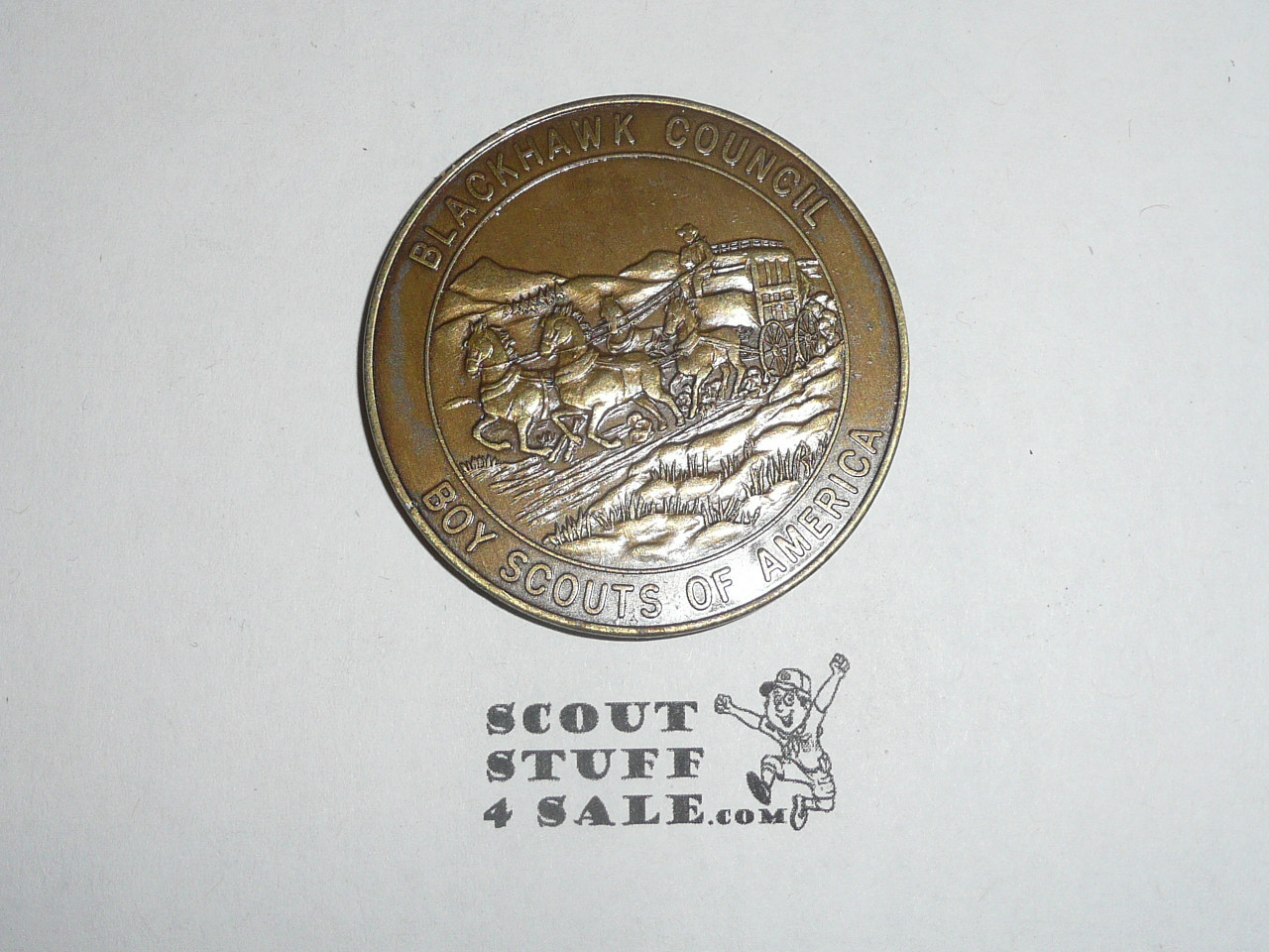 1972 Blackhawk Council Boy Scouts of America Coin / Token, US Grant Sesquicentennial