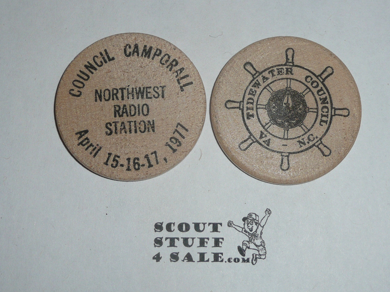 1977 Tidewater Council Camporall Wooden Nickel