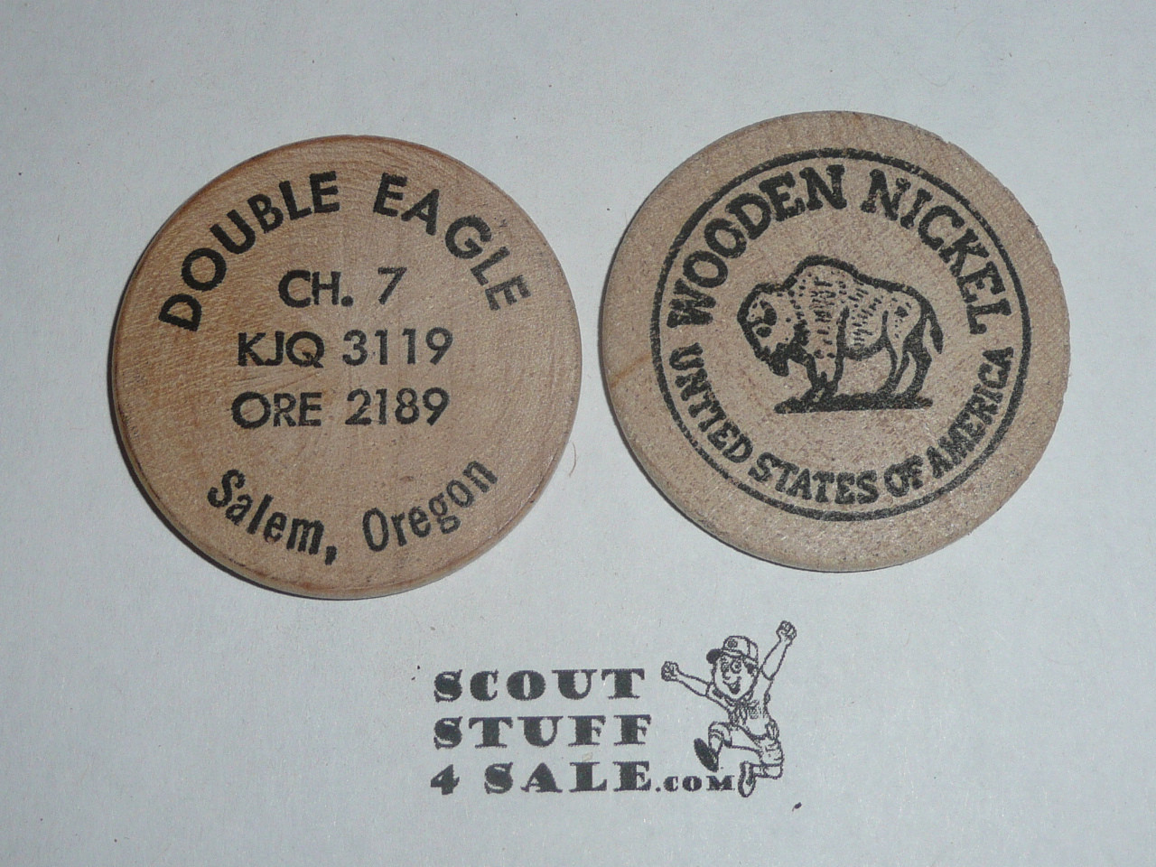 Double Eagle, Salem Oregon, Boy Scout Wooden Nickel