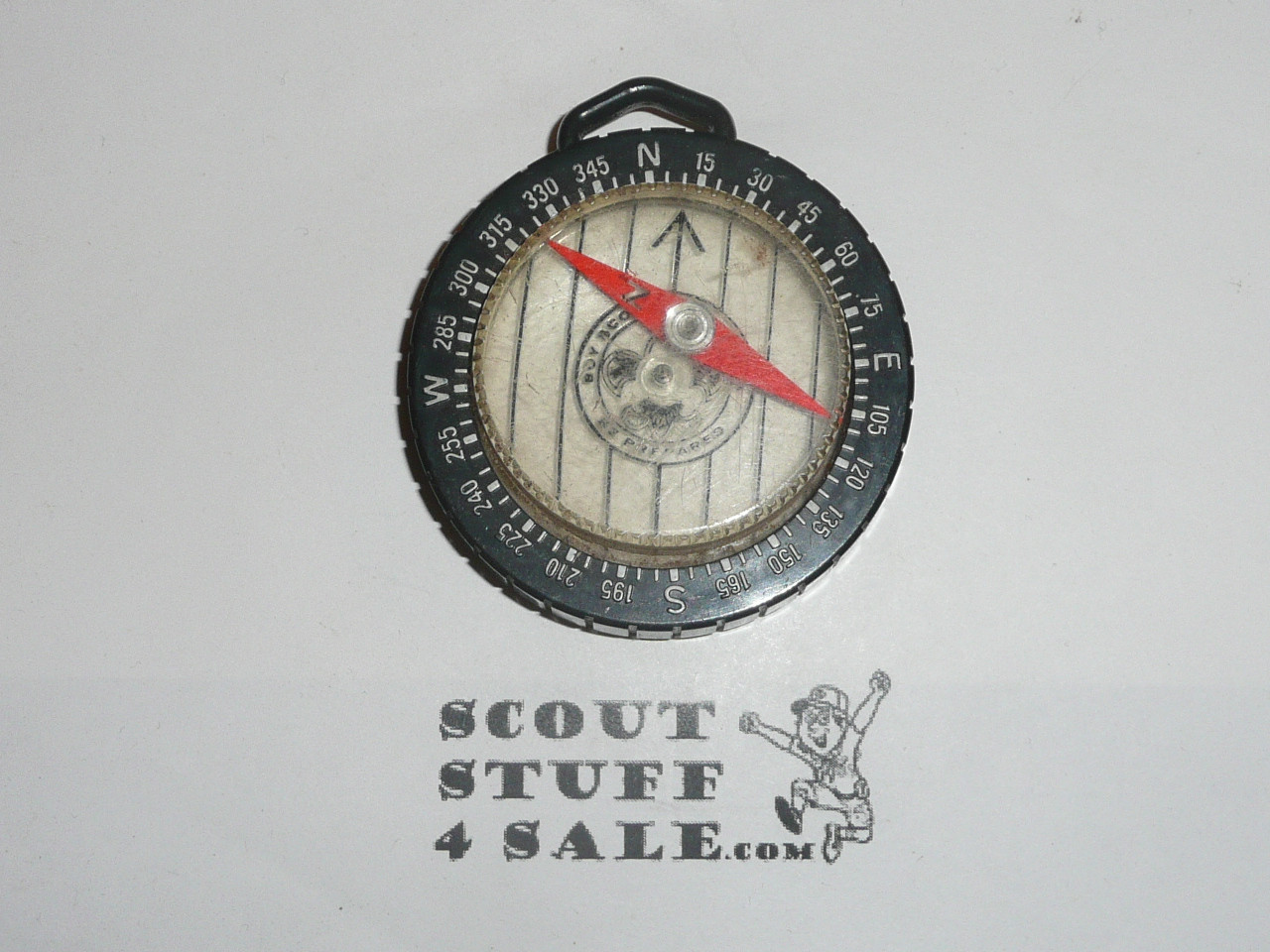 1970's Official Boy Scout Compass, Wheel design, used and needle is off post