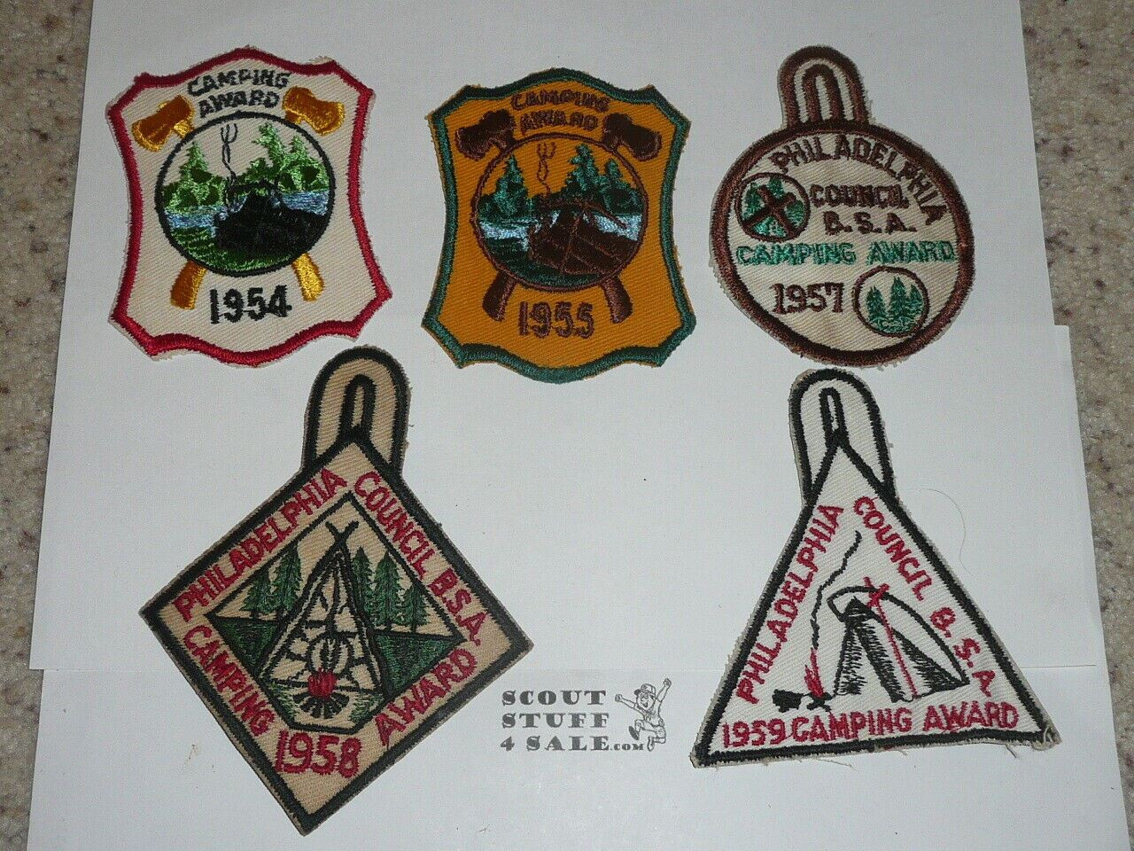 Collection of 43 Event/District items from Philadelphia Scout Council 1940-1960