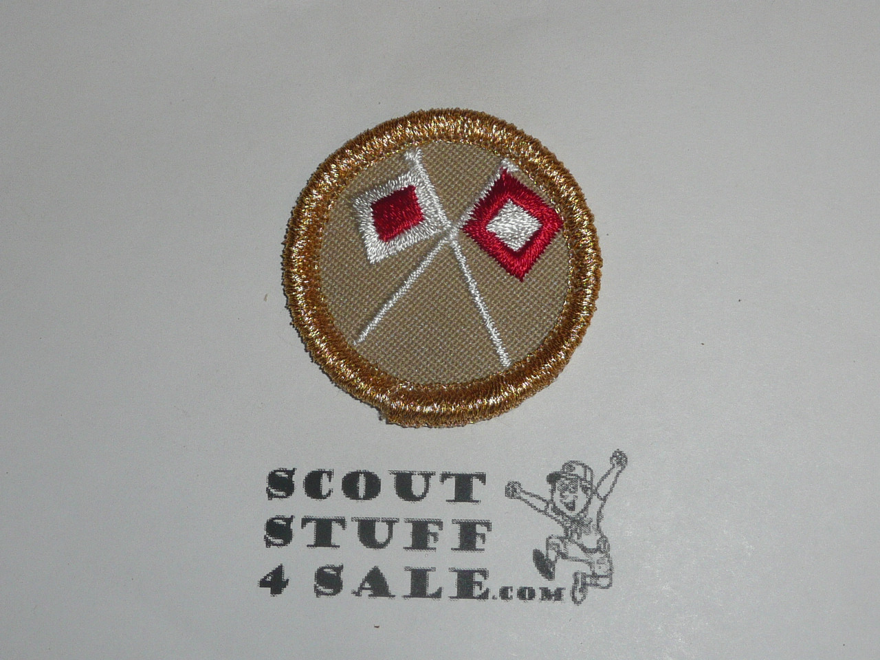 Signaling (commemorative 100th Anniv)- Type K - Fully Embroidered Merit Badge with 100th Anniv backing (2010)