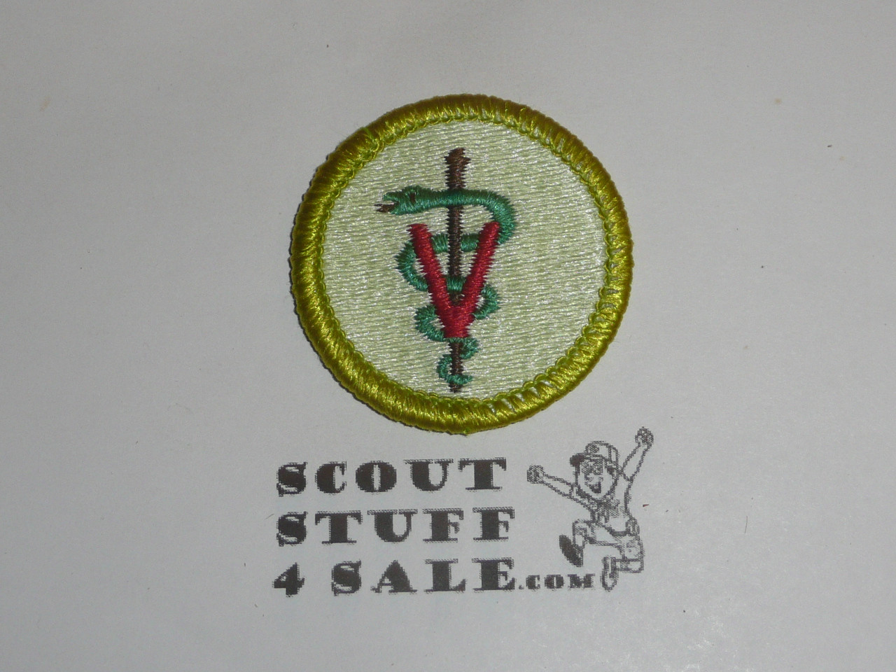 Veterinary Science - Type J - Fully Embroidered Merit Badge with Scout Stuff backing (2002-current)