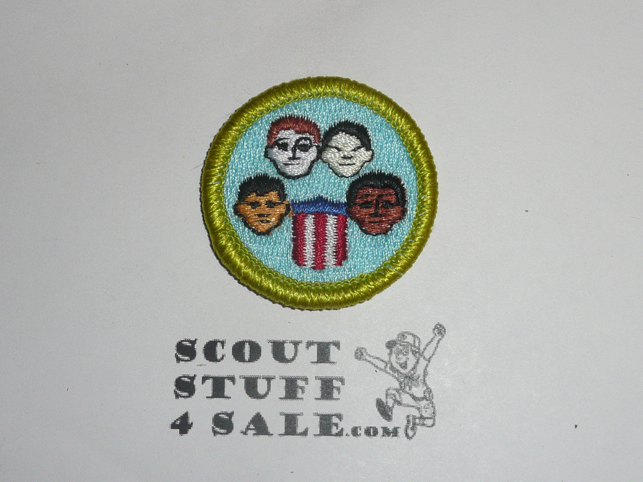 American Cultures - Type K - Fully Embroidered Merit Badge with 100th Anniv backing (2010)