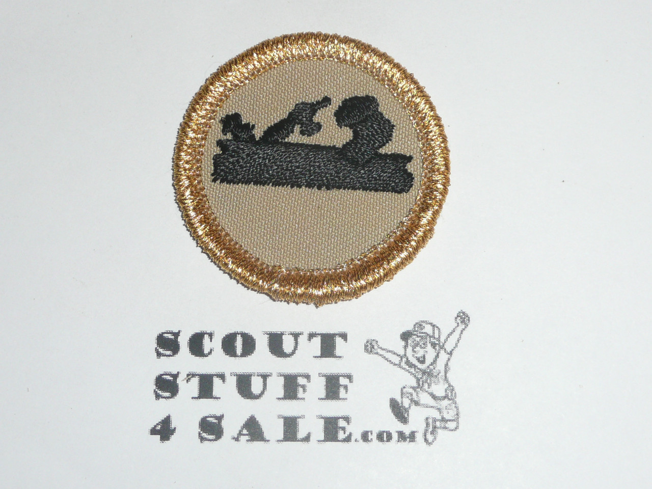 Carpentry (special Commemorative 2010) - Type K - Fully Embroidered Merit Badge with 100th Anniv backing (2010)