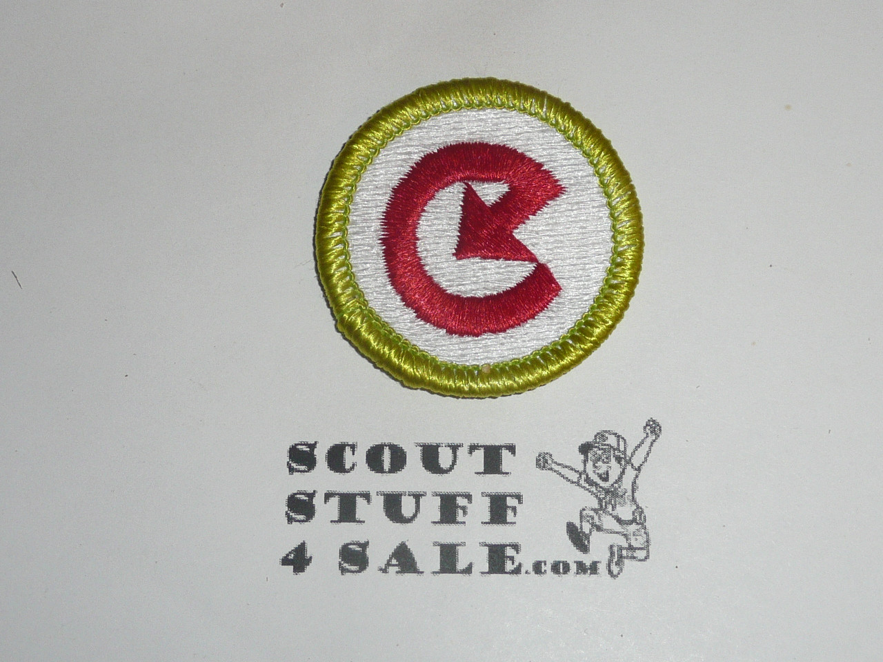 Energy - Type J - Fully Embroidered Merit Badge with Scout Stuff backing (2002-current)