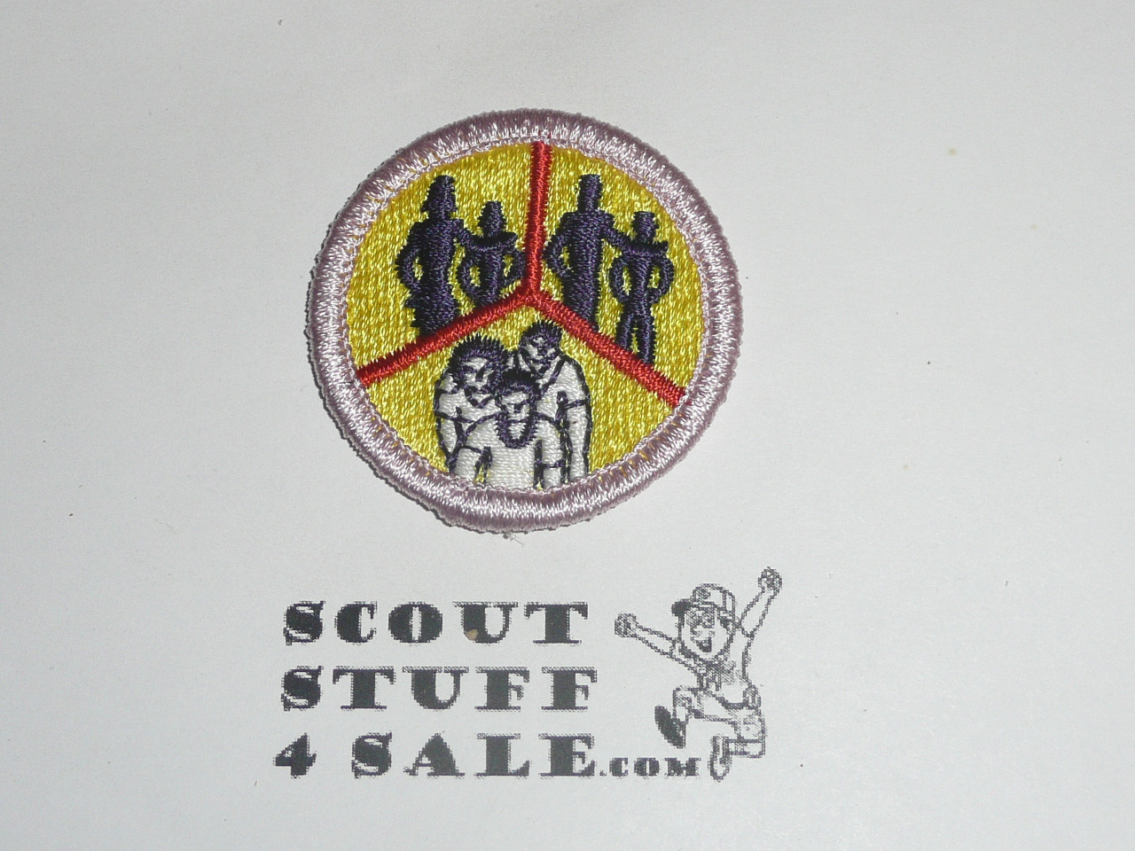 Family Life (Silver Bdr) - Type J - Fully Embroidered Merit Badge with Scout Stuff backing (2002-current)
