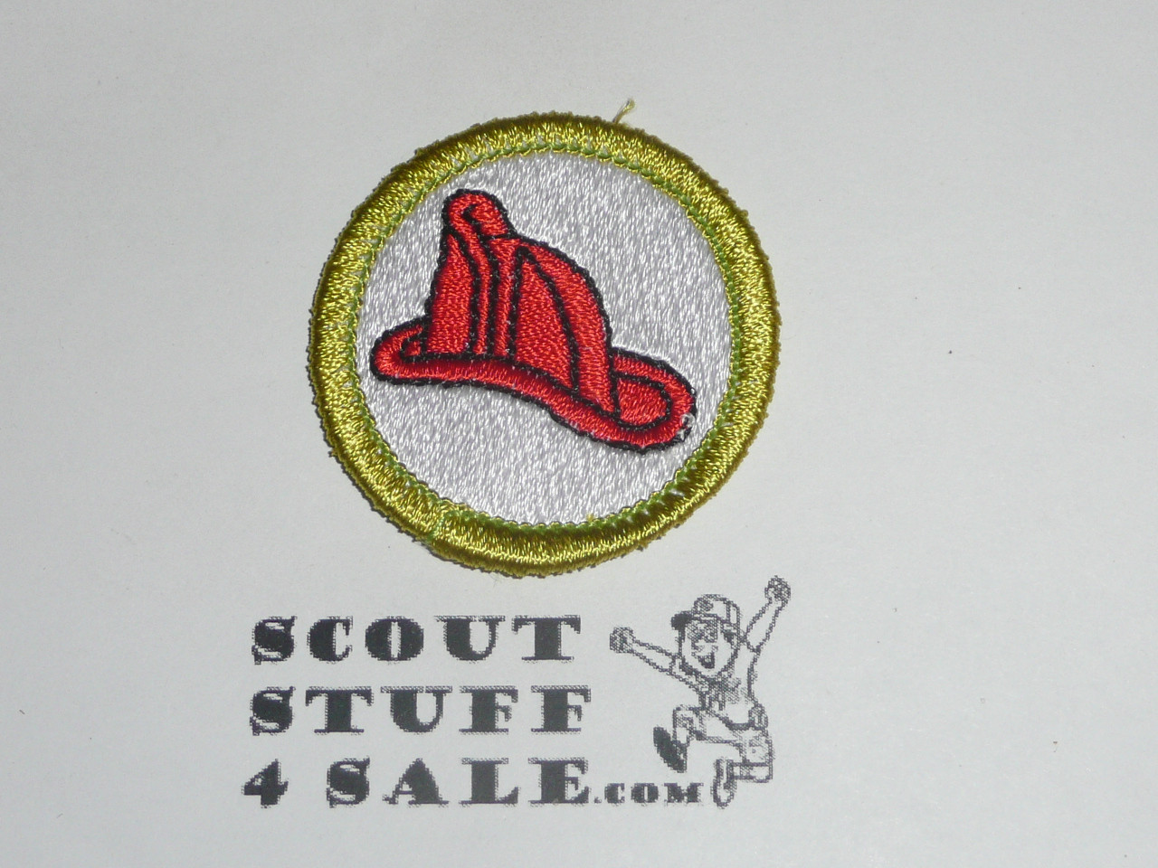 Firemanship - Type K - Fully Embroidered Merit Badge with 100th Anniv backing (2010)