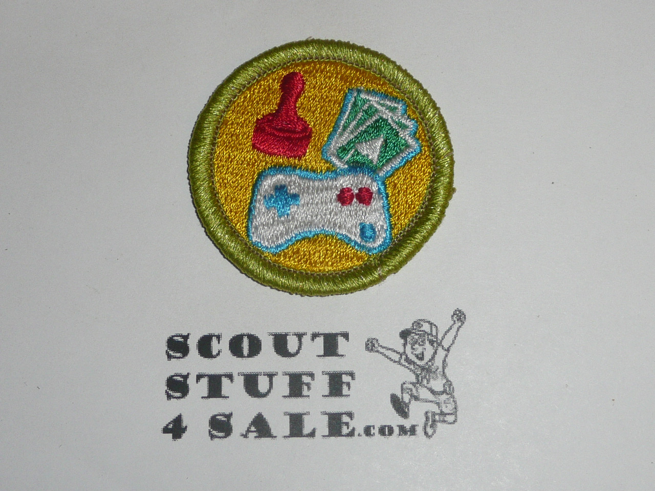 Game Design - Type K - Fully Embroidered Merit Badge with 100th Anniv backing (2010)