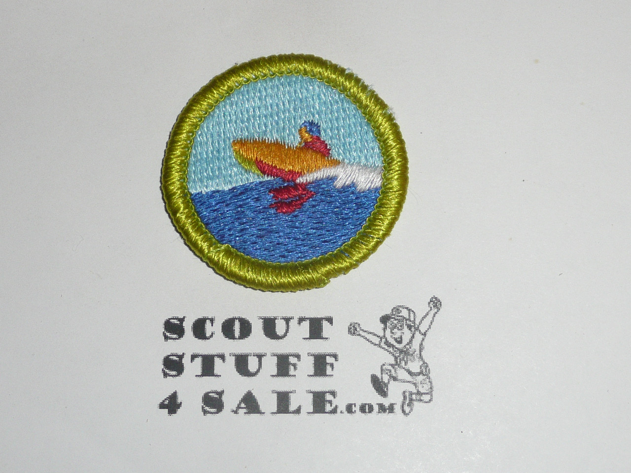 Motorboating - Type J - Fully Embroidered Merit Badge with Scout Stuff backing (2002-current)