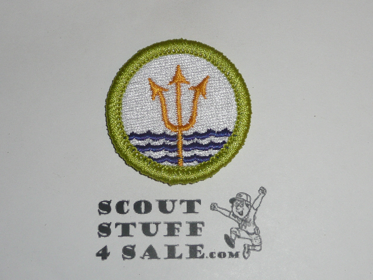 Oceanography - Type K - Fully Embroidered Merit Badge with 100th Anniv backing (2010)