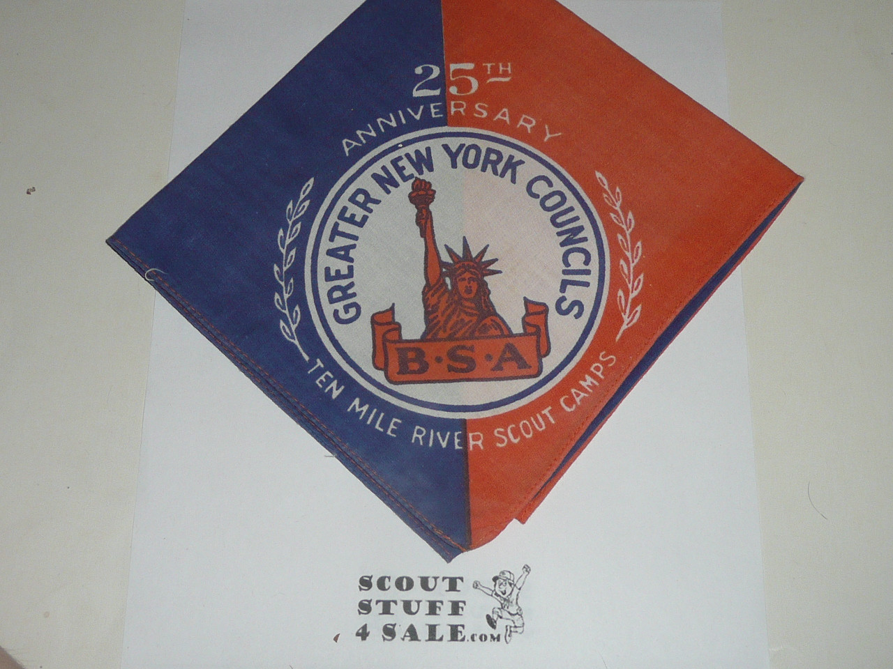 Ten Mile River Scout Reservation 25th Anniversary Neckerchief, Greater New York Councils