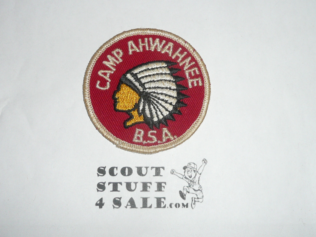 Ahwahnee Scout Reservation patch, early r/e red twill