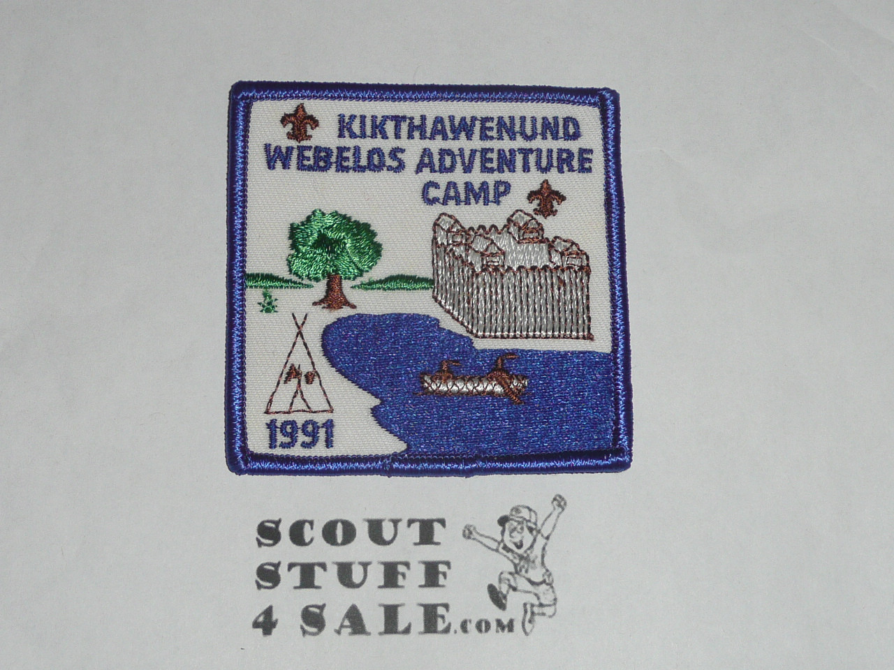 Camp Kikthawenund Webelos Adventure Camp Patch, Crossroads of America Council, 1991
