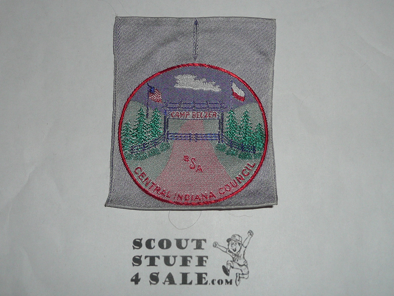 Camp Belzer Woven Camp Patch, Central Indiana Council