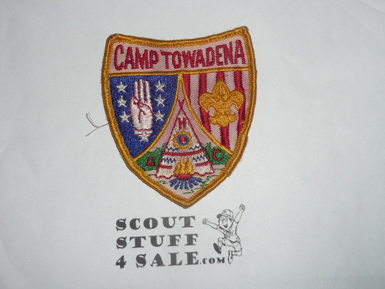 Camp Towadena Shield Camp Patch, Alexander Hamilton Council, used