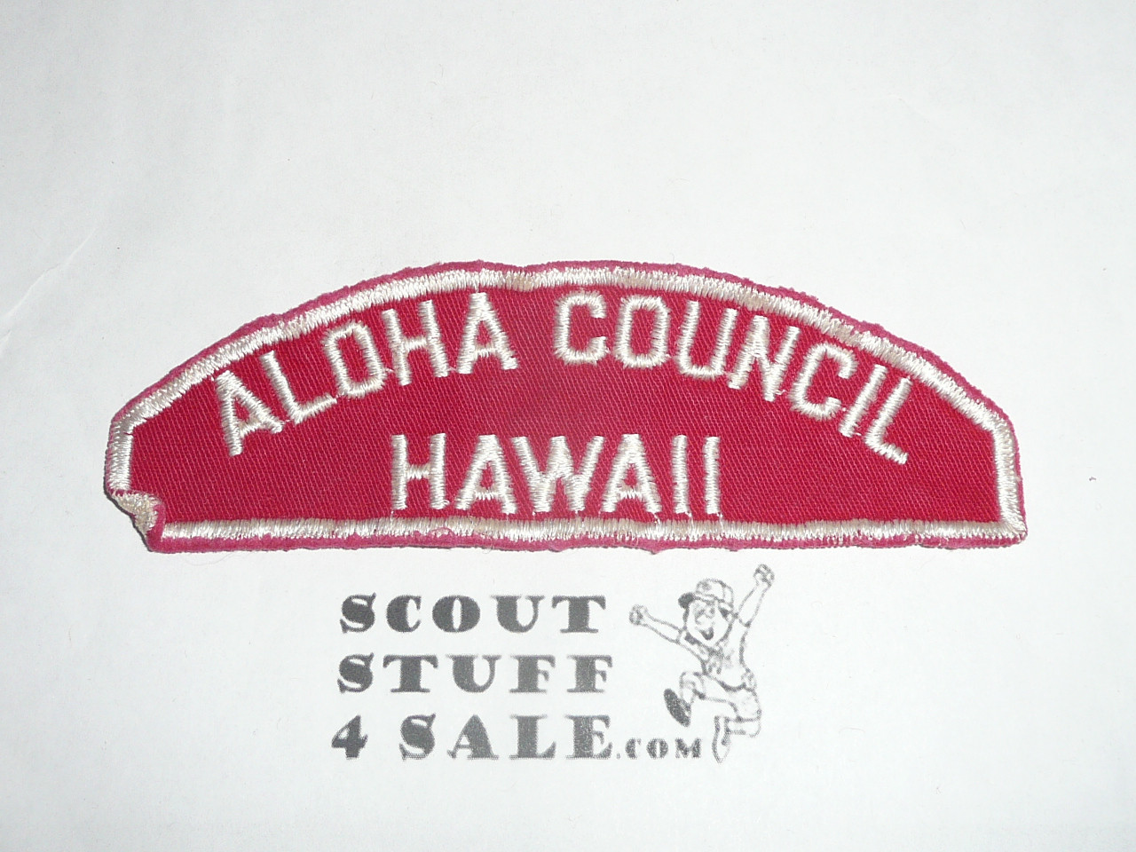 Aloha Council Red/White Council Strip, Sewn