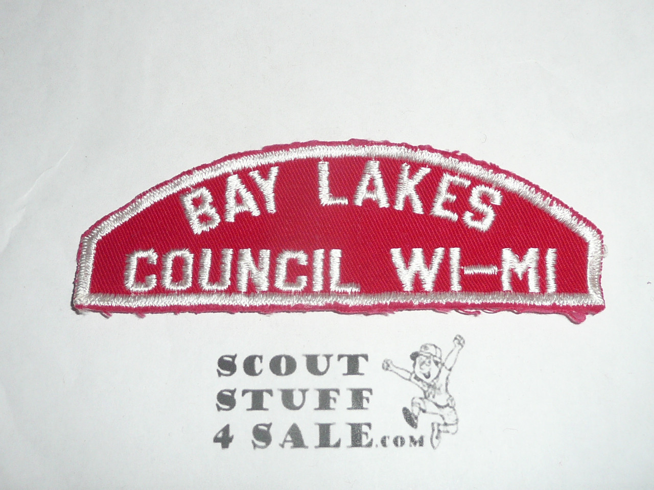 Bay Lakes Council Red/White Council Strip, Sewn