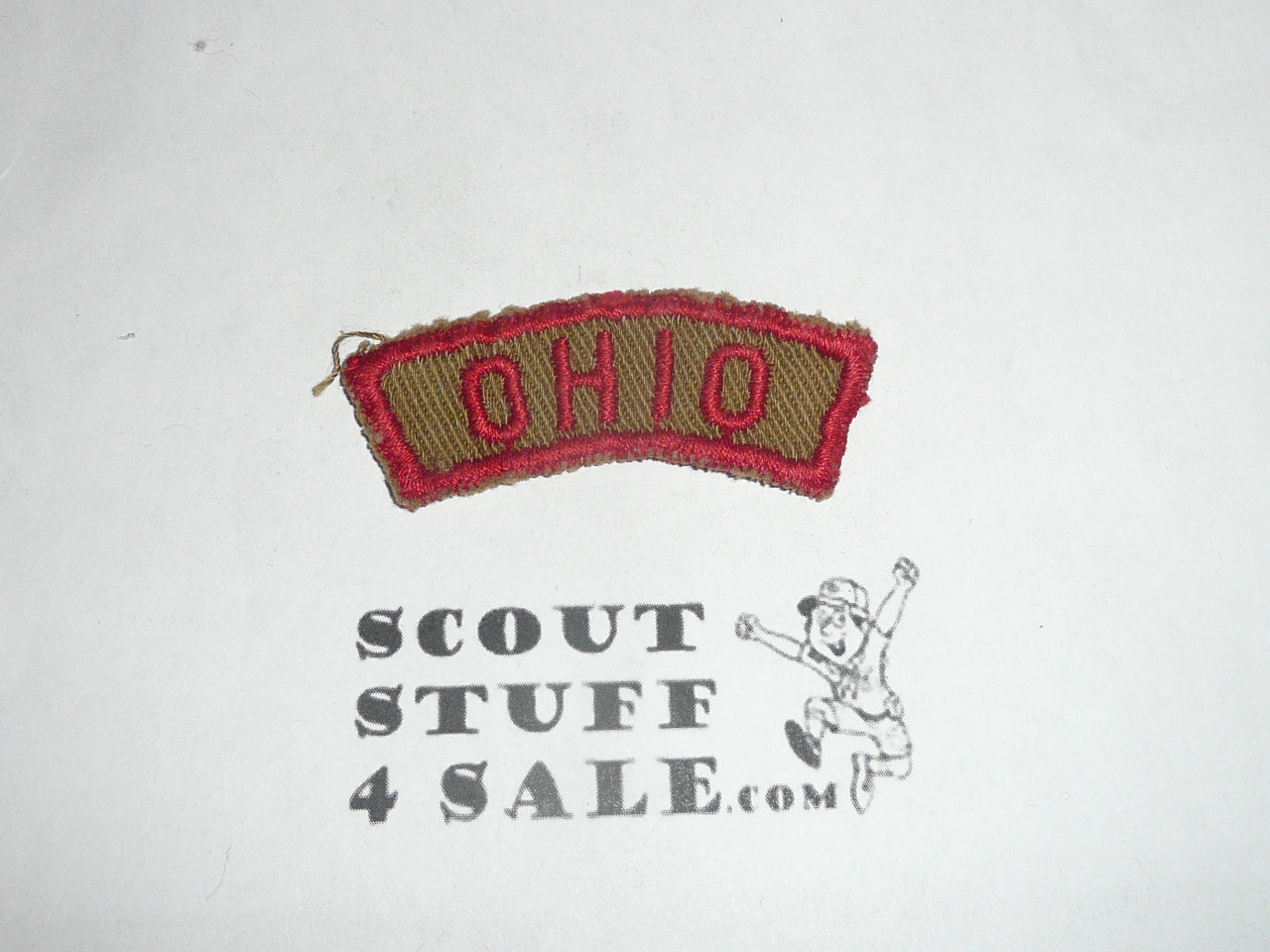 OHIO Khaki and Red State Strip, sewn