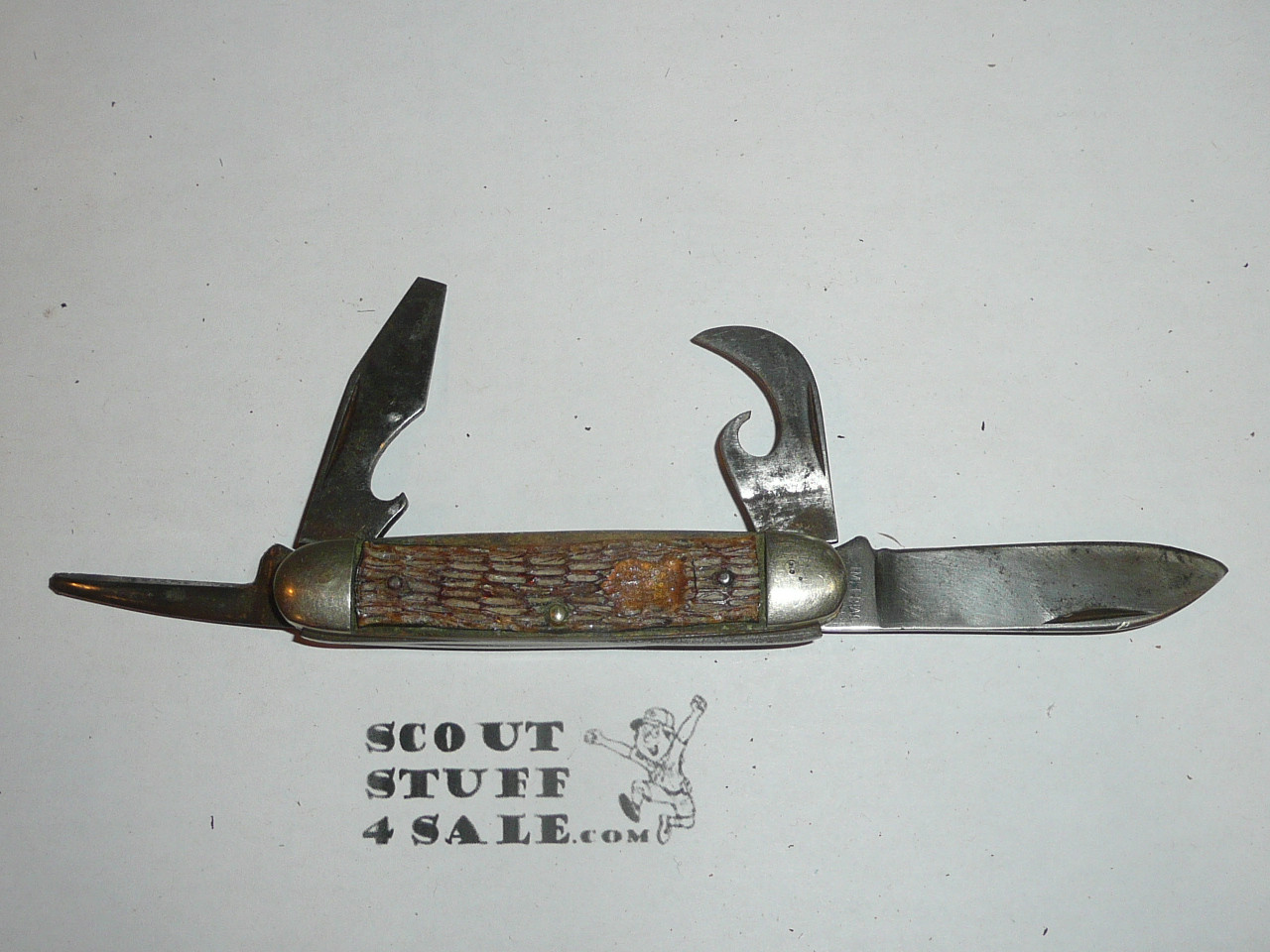 Boy Scout Knife, Imperial Manufacturer, used and missing emblem (CSE31)