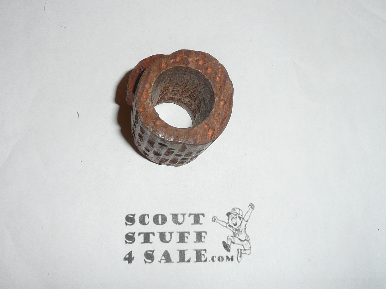 Cored Piece of Wood Neckerchief Slide