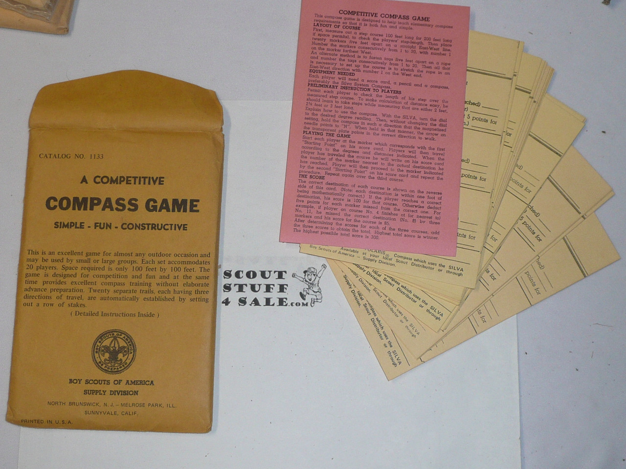 1970's Official Boy Scout Compass Game, complete