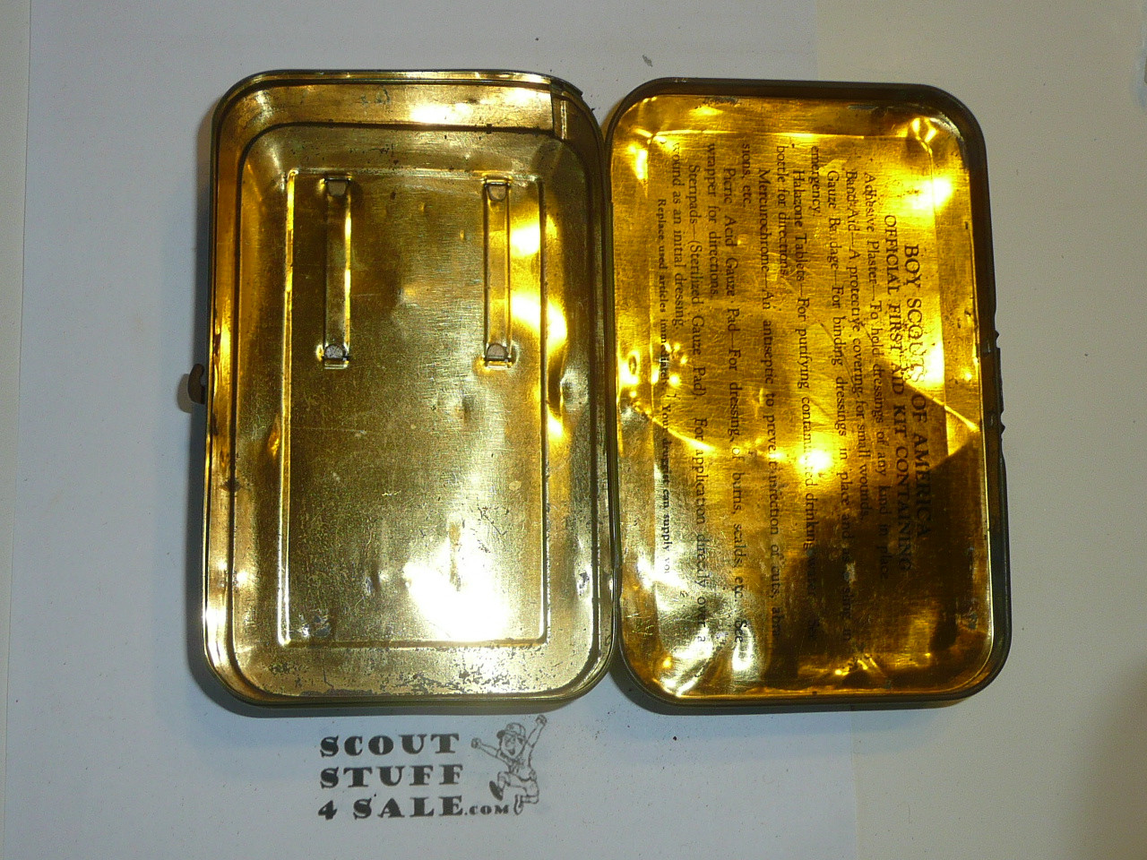 1930's Boy Scout Johnson and Johnson First Aid Tin, No Contents, Some Wear to Tin #3