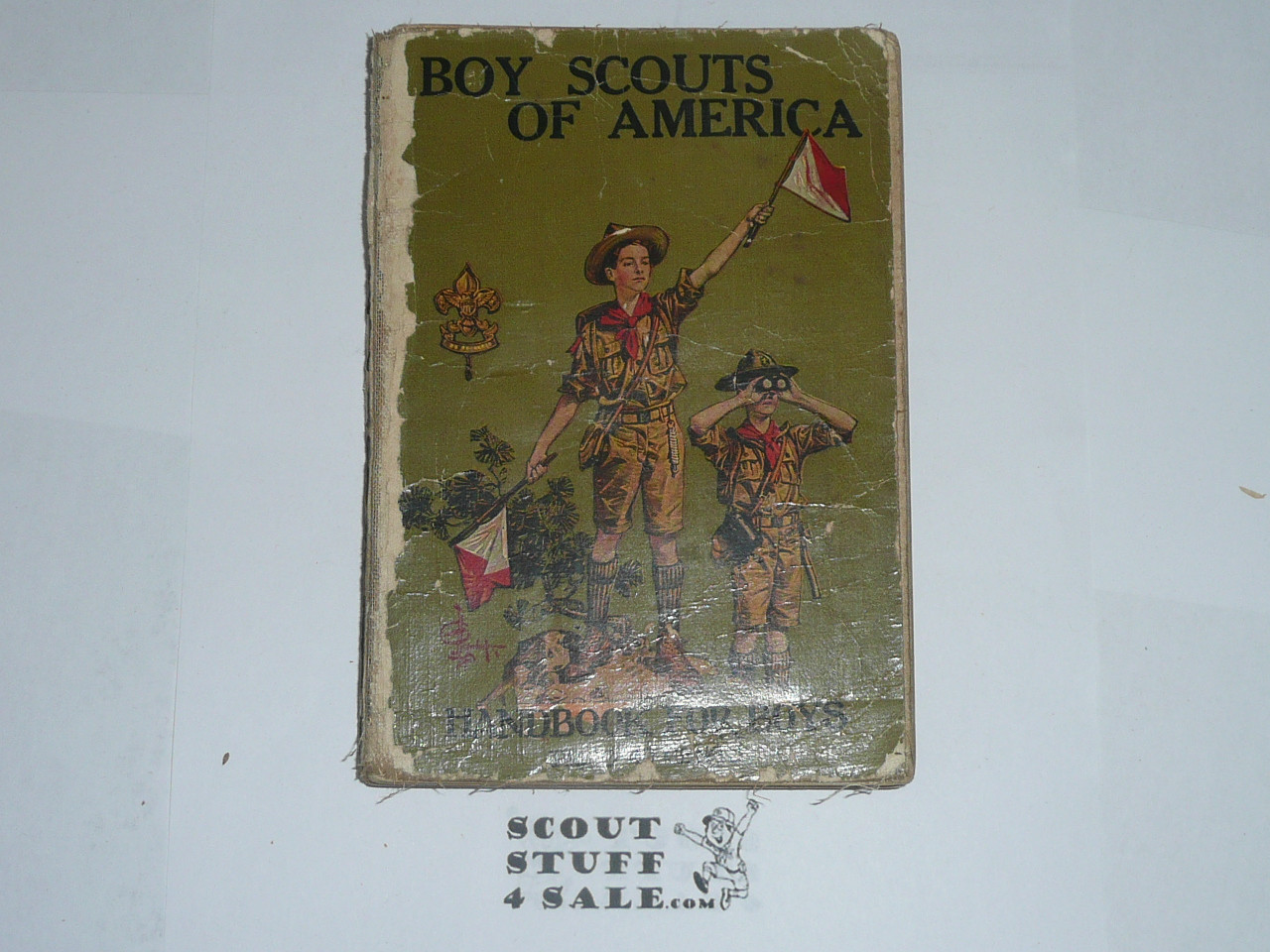 1925 Boy Scout Handbook, Second Edition, Thirty-first Printing, spine and cover wear #3