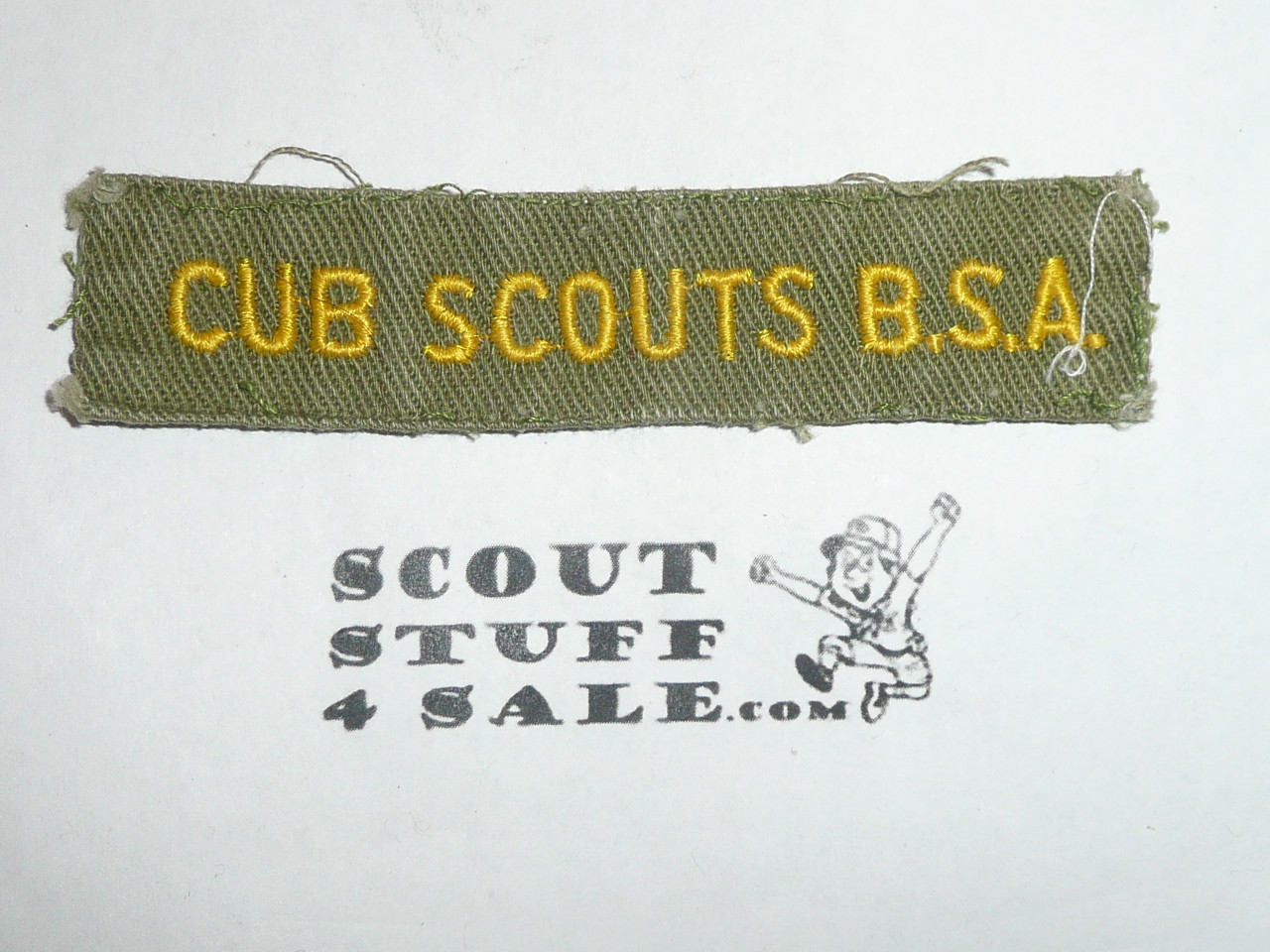 Program Strip - Cub Scouts B.S.A., on Khaki twill, used