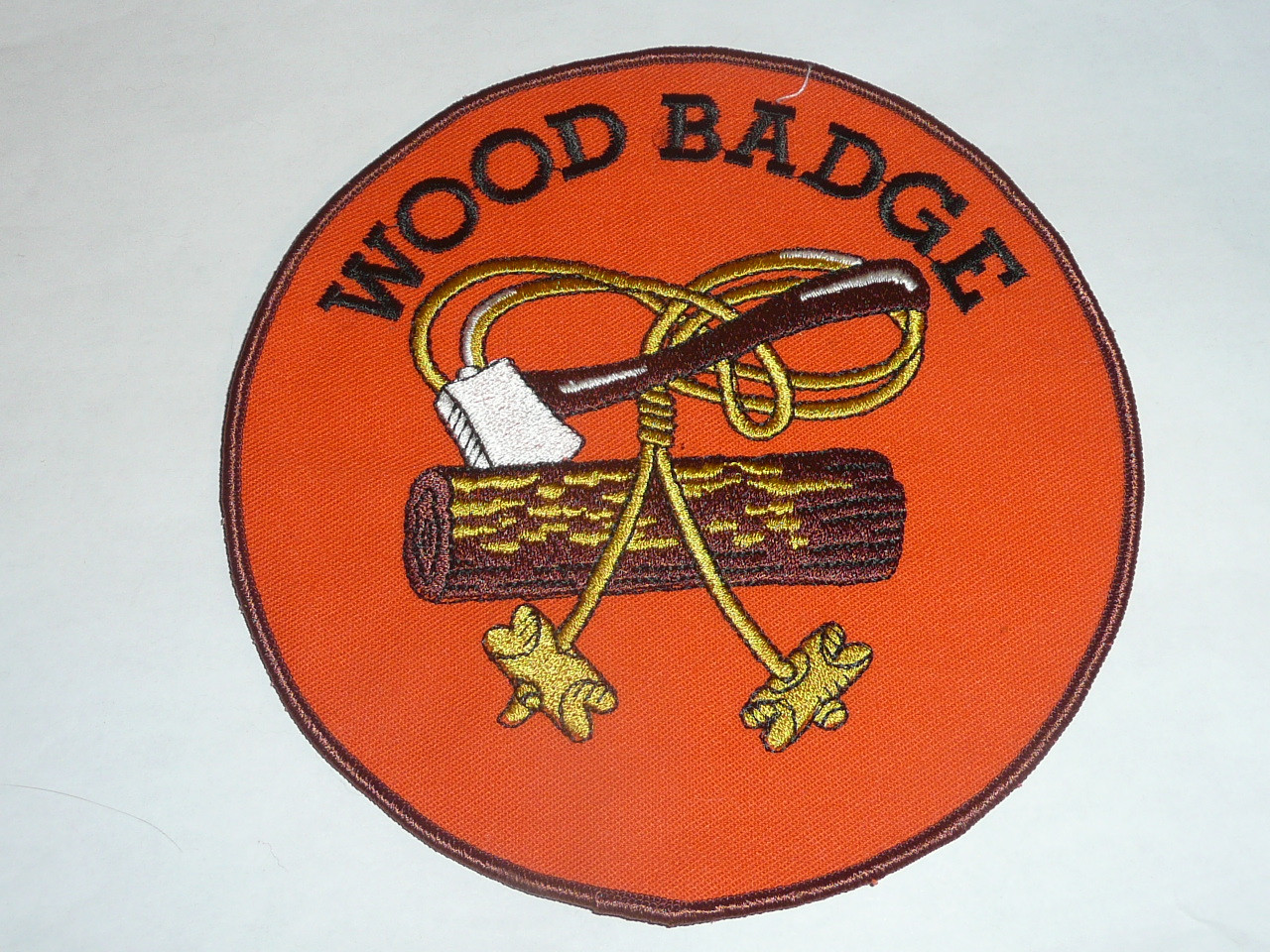 Wood Badge Axe/Log Jacket Patch